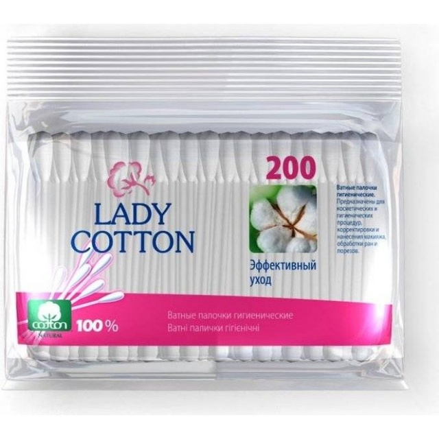 Ватяні палички Lady Cotton 200 шт фото