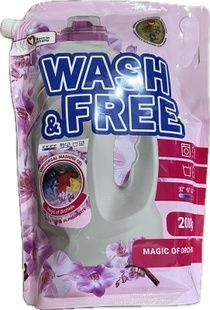 Гель для прання універсальний Wash&Free, Магія орхідей, 2000г фото