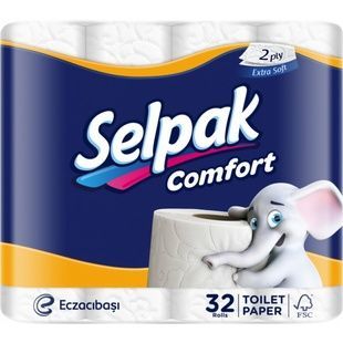Туалетная бумага Selpak Comfort двухслойная, 32 рулона фото