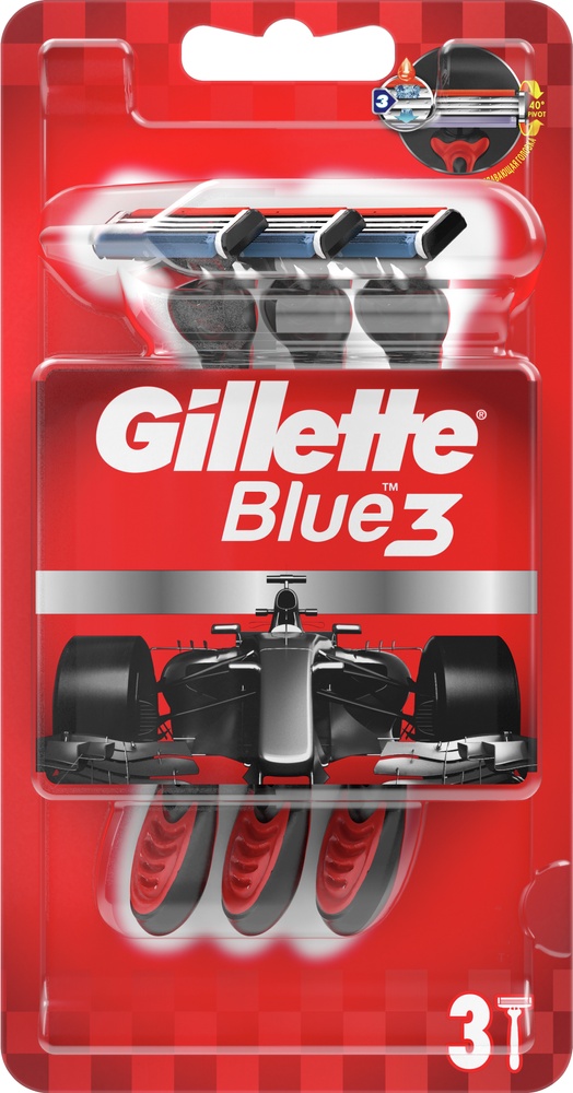 Бритвы одноразовые Gillette Blue 3 Red 3 шт фото