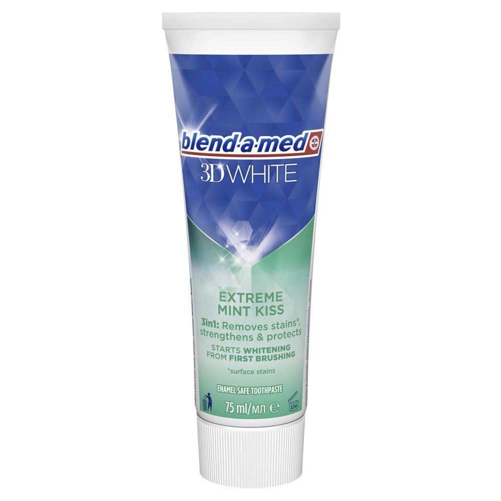 Зубная паста Blend-a-med 3D White Fresh Екстримальний М'ятний поцілунок, 75мл фото