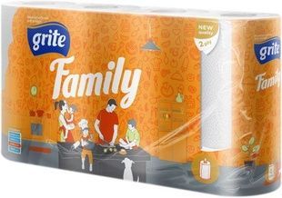 Бумажные полотенца Grite Family 2 слоя 83 листа 4 рулона фото