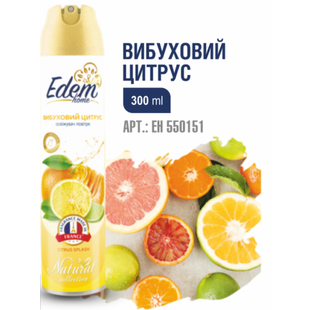 Освежитель воздуха Edem home Natural Взрывной Цитрус 300 мл фото