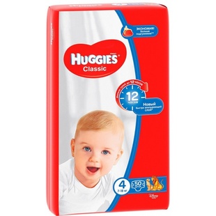 Подгузники Huggies Classic 4 (7-18 кг) 50 шт. фото