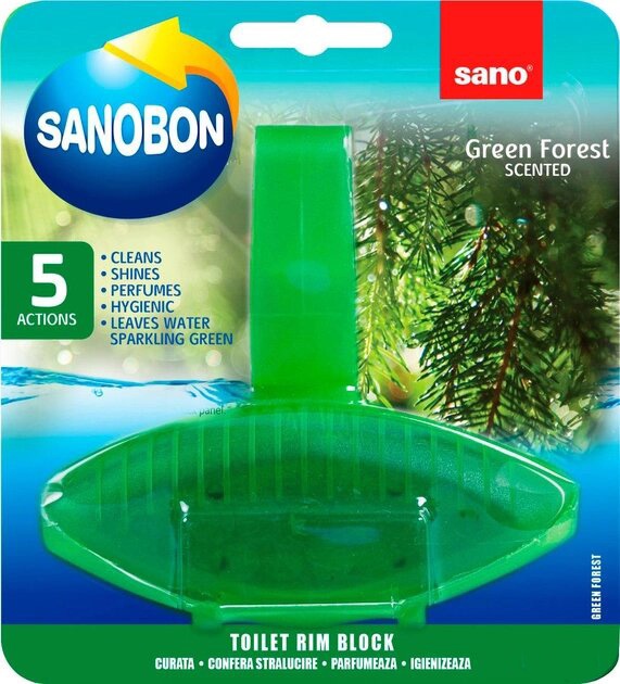 Туалетний блок Sano зелений ліс 55 г фото