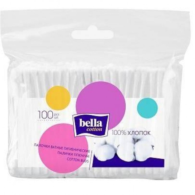 Ватяні палички гігієнічні Bella Cotton, 100 шт фото