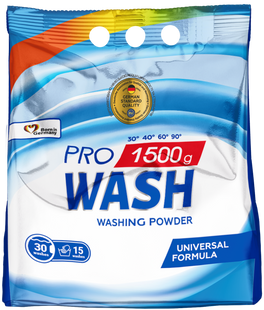 Пральний порошок PRO Wash універсальний 1,5 кг фото