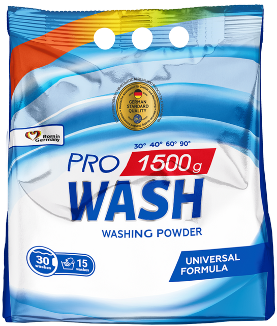 Пральний порошок PRO Wash універсальний 1,5 кг фото