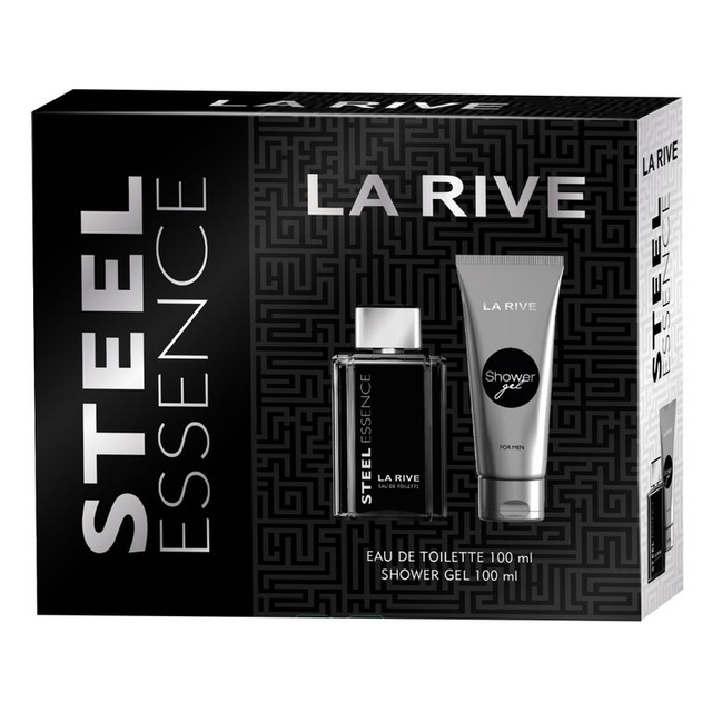 Чоловічий подарунковий набір La Rive STEEL ESSENCE  (парфумована вода 100мл/гель для душу 100мл) фото