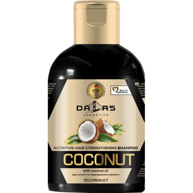 Інтенсивно живильний шампунь з натуральною кокосовою олією DALLAS COCONUT 1000г фото