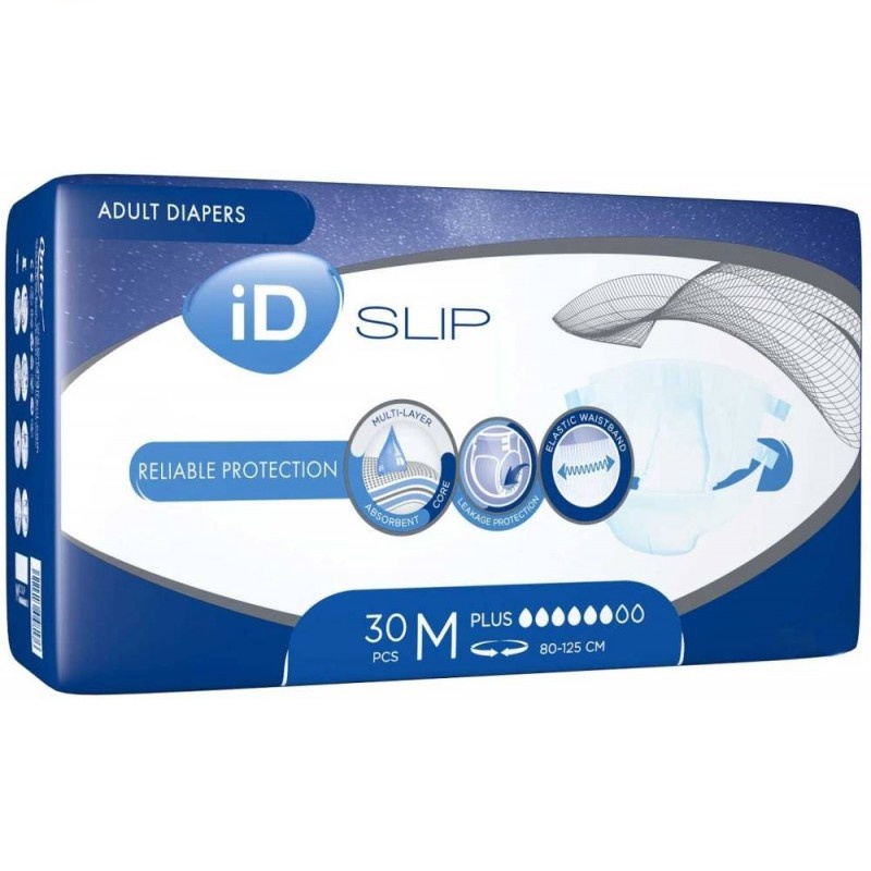 Підгузники для дорослих iD Expert Slip Plus medium M 80-125 см 30 шт фото