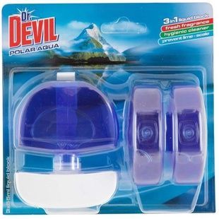 Туалетний блок для унітазу Dr.Devil Полярна вода 55 мл х 3 шт фото