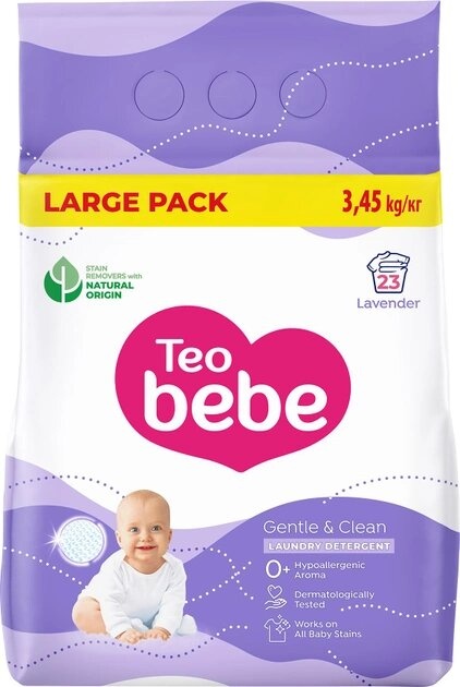 Стиральный порошок Teo bebe Gentle & Clean Lavender 3.45 кг фото