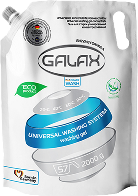 Гель для прання універсальний GALAX (DOYPACK) 2л фото