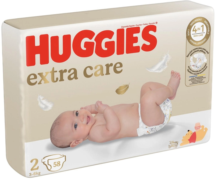 Подгузники Huggies Elite Soft 2 (4-6 кг), 58 шт фото