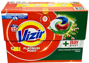 Капсулы для стирки Vizir Pods + Fairy Effect &ndash; универсальное средство, 25 стирок, двойная формула для жирных пятен 25шт фото