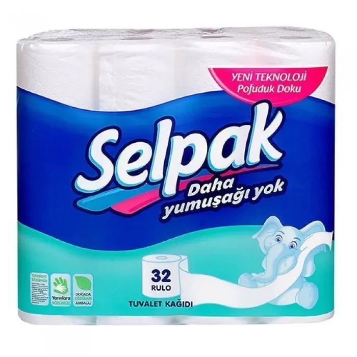 Туалетная бумага Selpak трехслойная 18.6 м, 32 рулона фото
