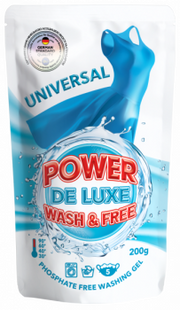 Гель для стирки Power De Luxe Универсальный, для белых и цветных тканей, 200 мл фото