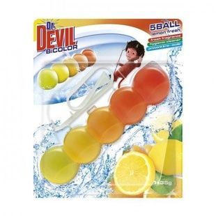Туалетні кульки Dr.Devil WC BiCOLOR Лимон 1х35 г фото
