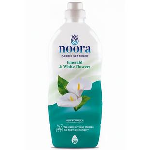 Кондиціонер для білизни Noora Emerald & White Flowers Смарагд і Білі квіти, 928 мл фото