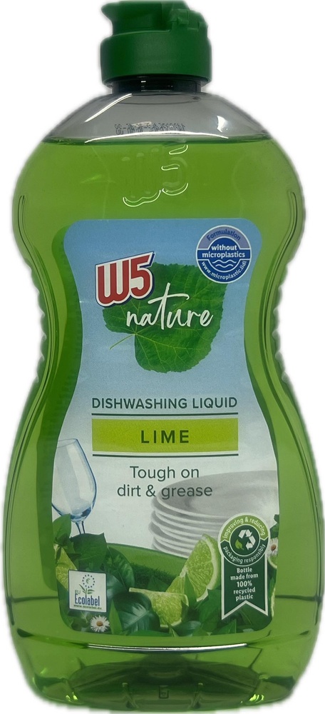 Засіб для миття посуду W5 Nature Lime 500 мл фото