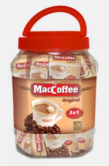 Кавовий напій MacCoffee 3в1 Банка 50шт по 20г фото