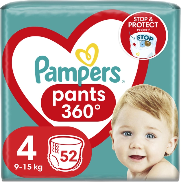 Підгузки-трусики Pampers Pants 4 Maxi 9-15 кг 52шт фото