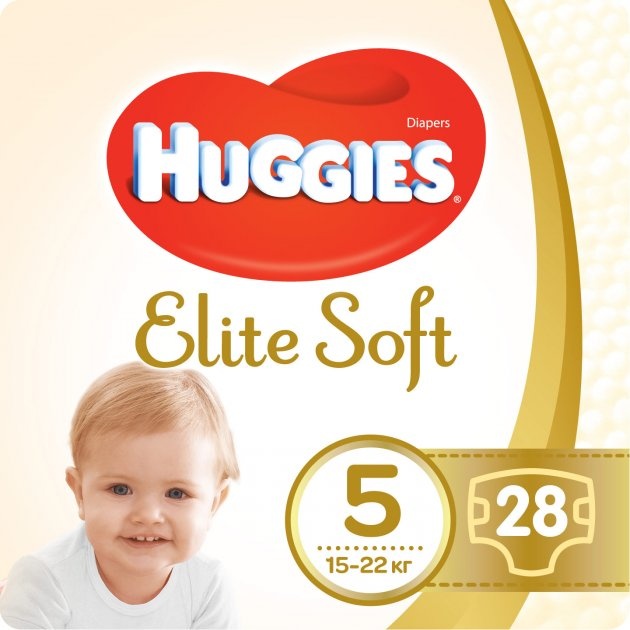 Підгузки Huggies Elite Soft Jumbo 5 12-22 кг 28 шт. фото