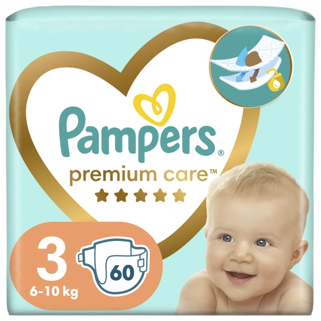 Подгузники Pampers Premium Care Размер 3 (Midi) 6-10 кг 60 шт фото