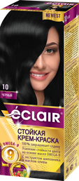 Крем-фарба для волосся ECLAIR Omega-9 №1,0 Чорний фото
