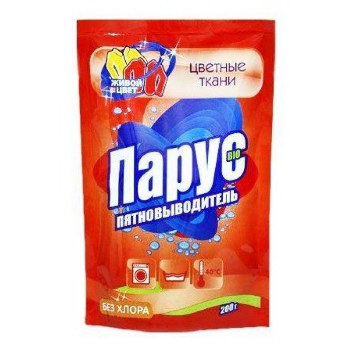 Кислородсодержащий пятновыводитель &laquo;Парус&raquo; для цветных тканей 200г фото