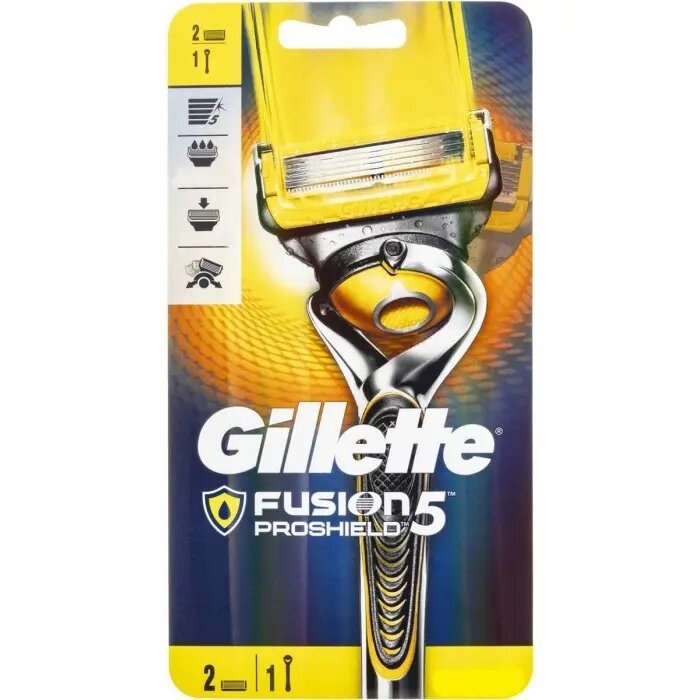 Бритва Gillette Fusion Proshield, (2 сменные кассеты) фото