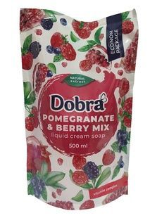 Dobra жидкий крем-мыло 500мл Дой-пак Гранат и ягодный микс фото