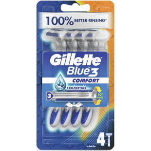 Бритви одноразові чоловічі Gillette Blue 3 Comfort 4 шт фото