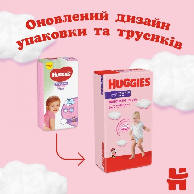 Трусики-Підгузки Huggies Pants 4 Jumbo 9-14 кг для дівчаток 36 шт. фото