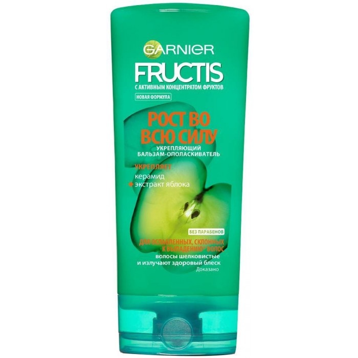 Бальзам-ополаскиватель Garnier Fructis Рост во всю силу ослабленных волос склонных к выпадению, 200 мл фото