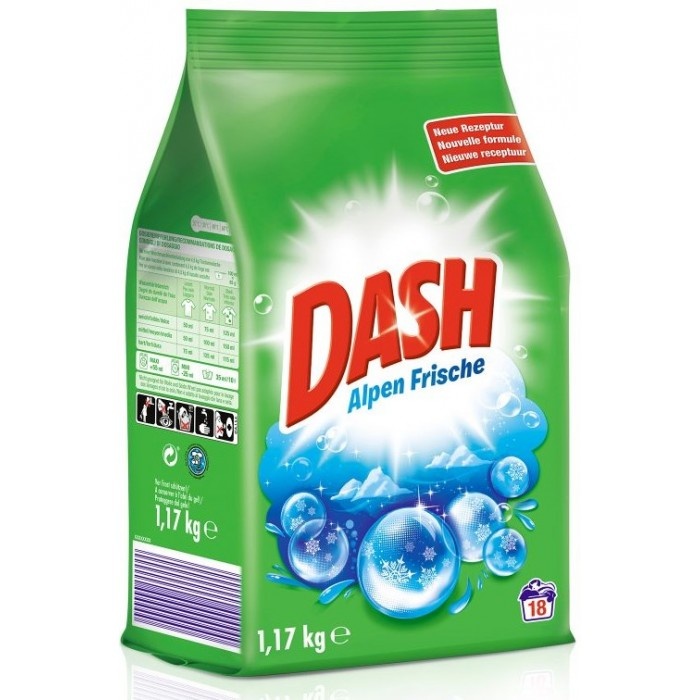 Пральний порошок Dash Alpen Frische, 1.17 кг 18 прань фото