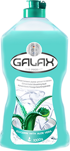 Концентрированная жидкость для мытья посуды GALAX "Глицерин с алоэ вера" 1000г фото