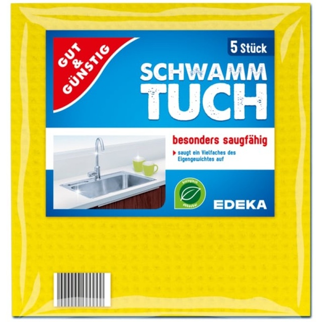 Серветки-мочалки поглинають вологу Gut & Gusting Schwammtuch, 5 шт фото