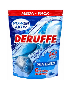 Подвески для унитаза Deruffe Power Activ Sea Breeze туалетные блоки для очистки от налета и свежести Морская свежесть 6 х 50 г фото