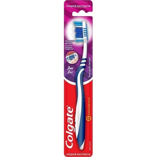 Зубна щітка Colgate Зигзаг Плюс середньої жорсткості фото