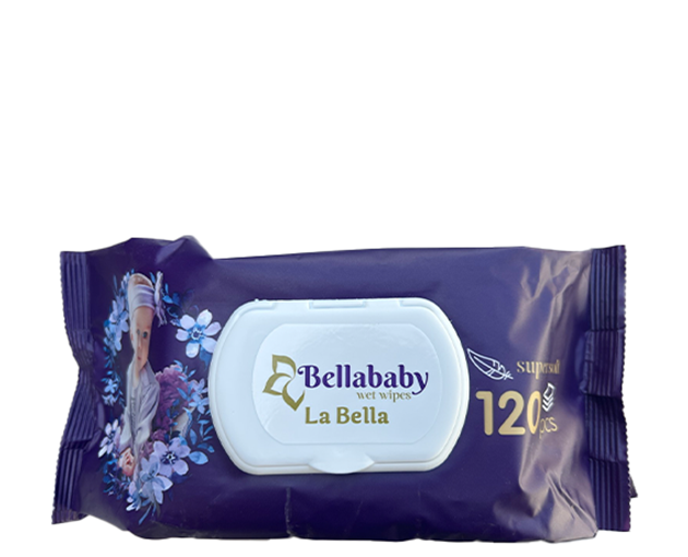 Вологі серветки дитячі Babylbella "Super Soft" з клапаном, без алкоголю і парабенів, 120 шт. фото