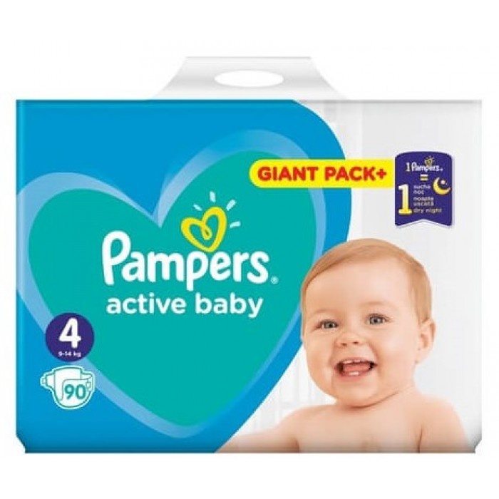 Подгузники детские Pampers Active Baby 4 (9-14 кг), 90 шт фото