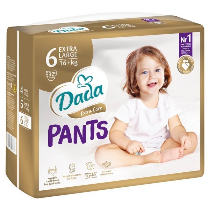 Подгузники-трусики DADA Extra Care Pants 6 extra large 16кг+ 32 шт фото